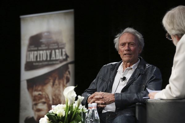 Clint Eastwood in conversation with critic Kenneth Turan in Cannes